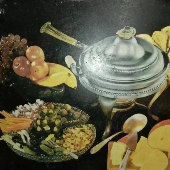 Vintage Coca Cola Black Metal Serving Tray Buffet With Fruit Appetizers - Picture 3 of 5